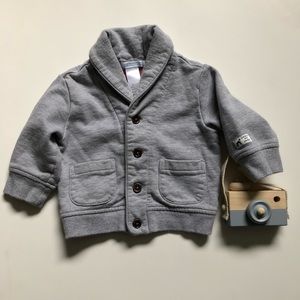Janie and Jack Sweatshirt Sweater Jacket Grey Boys